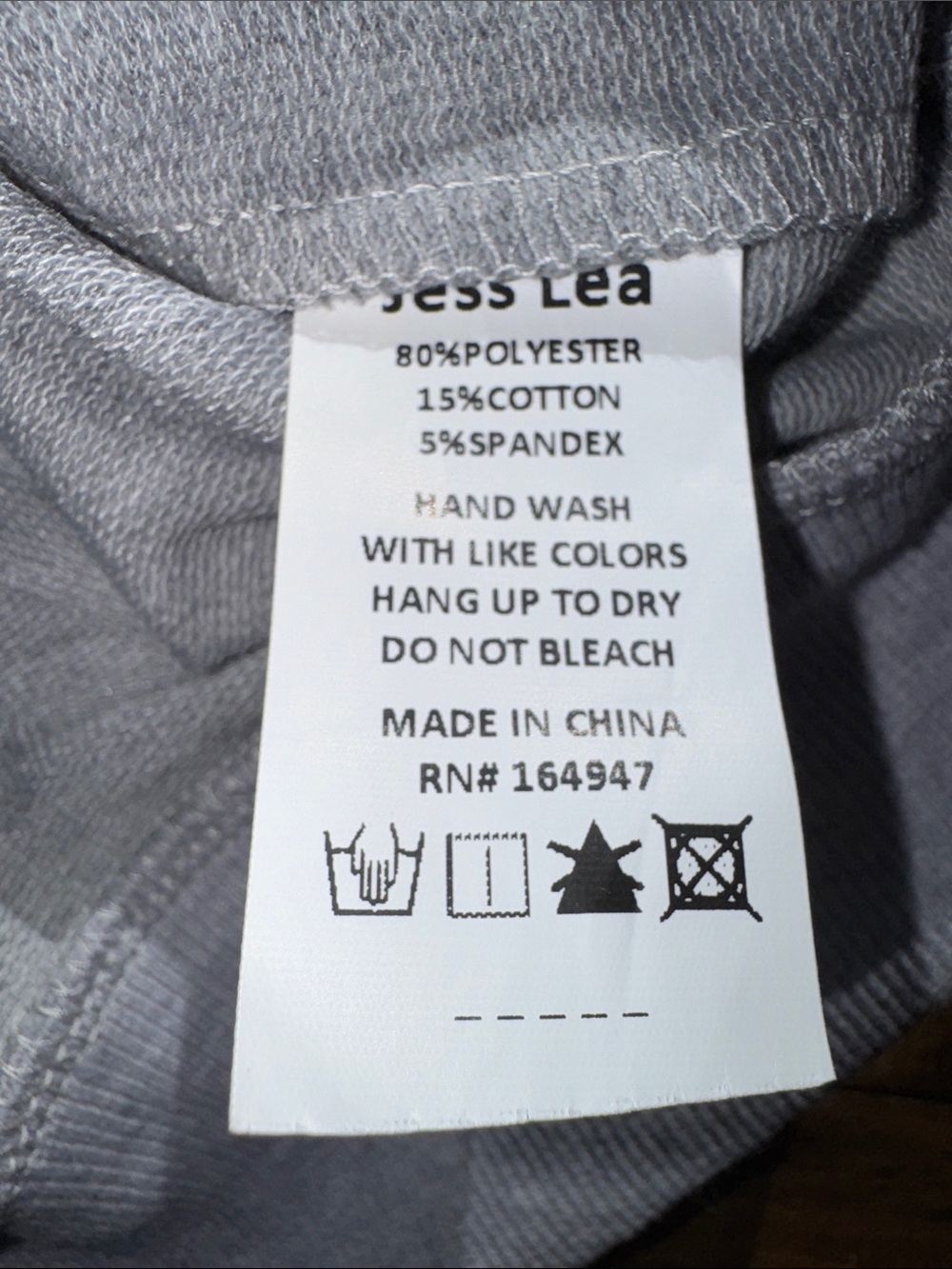 JESS LEA  Boo Girl Ghost Gray Sweatshirt w/Holographic Ghost Halloween Size XL - Picture 6 of 8